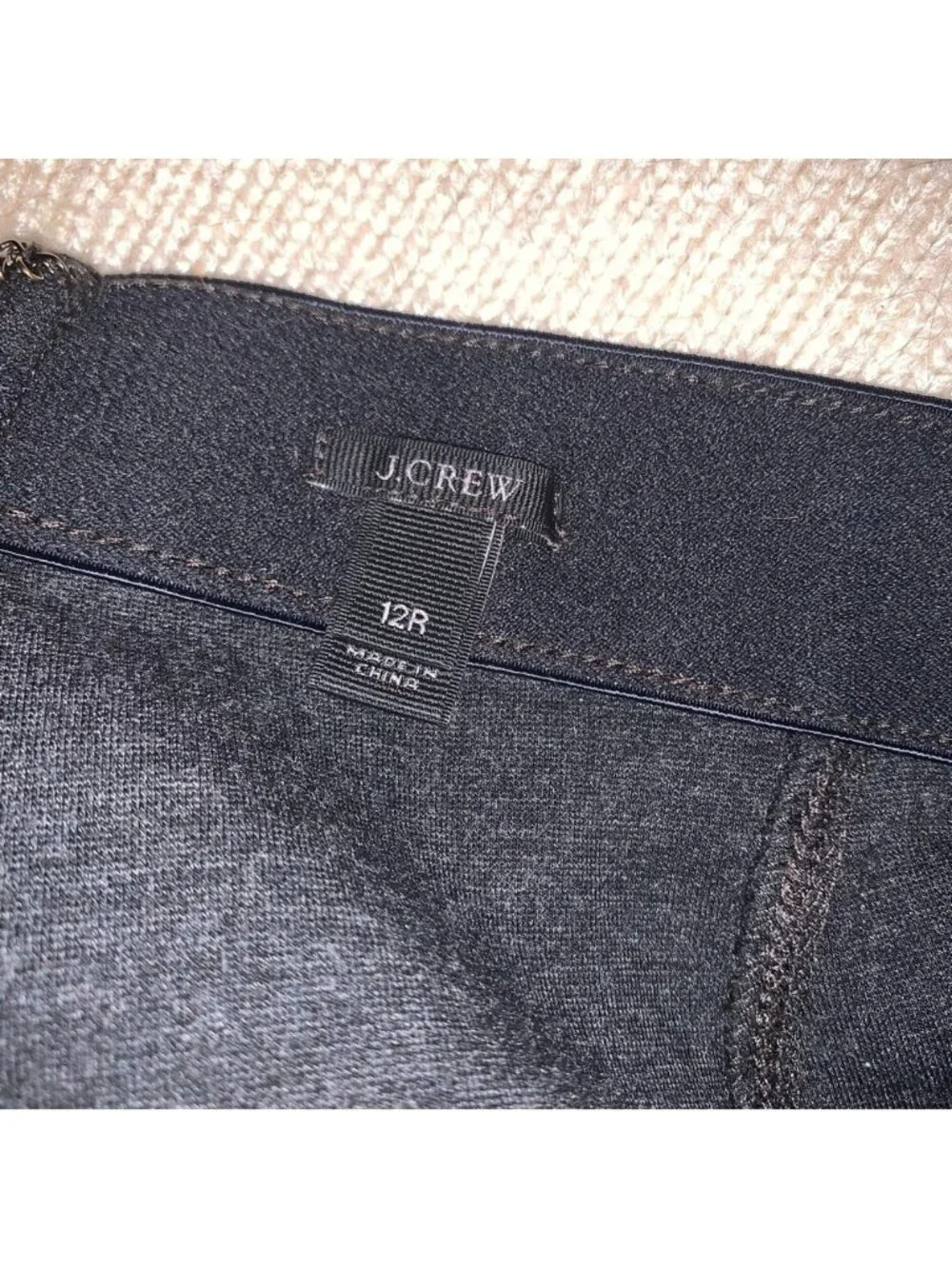 J. Crew Grey High Rise Dress Pants Skinny 12